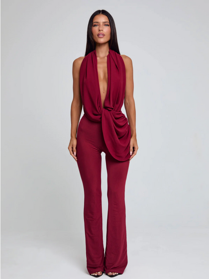 ARLEN JUMPSUIT BURGUNDY